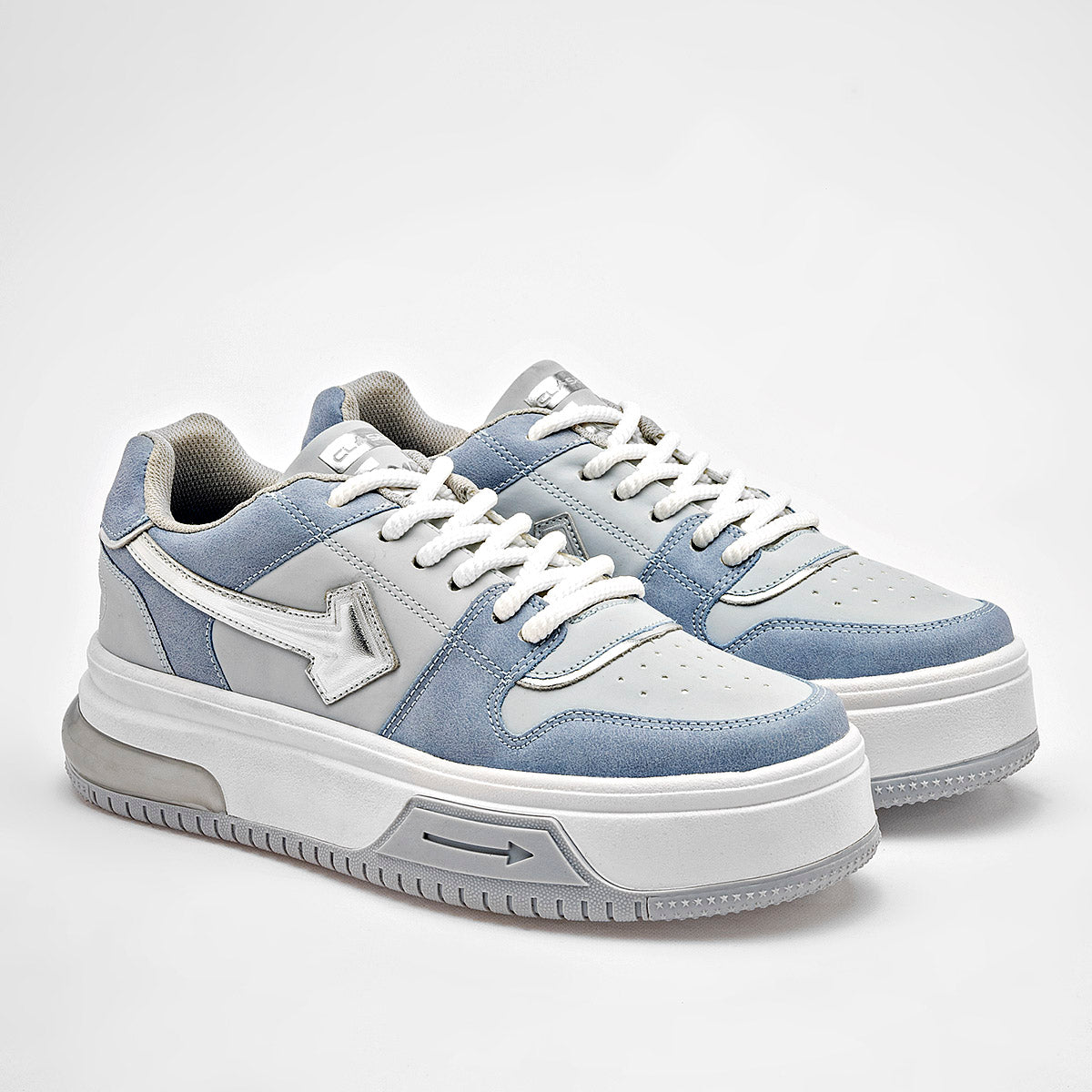 TENIS URBANO MUJER CLASBEN AMAZON AZUL PLATA