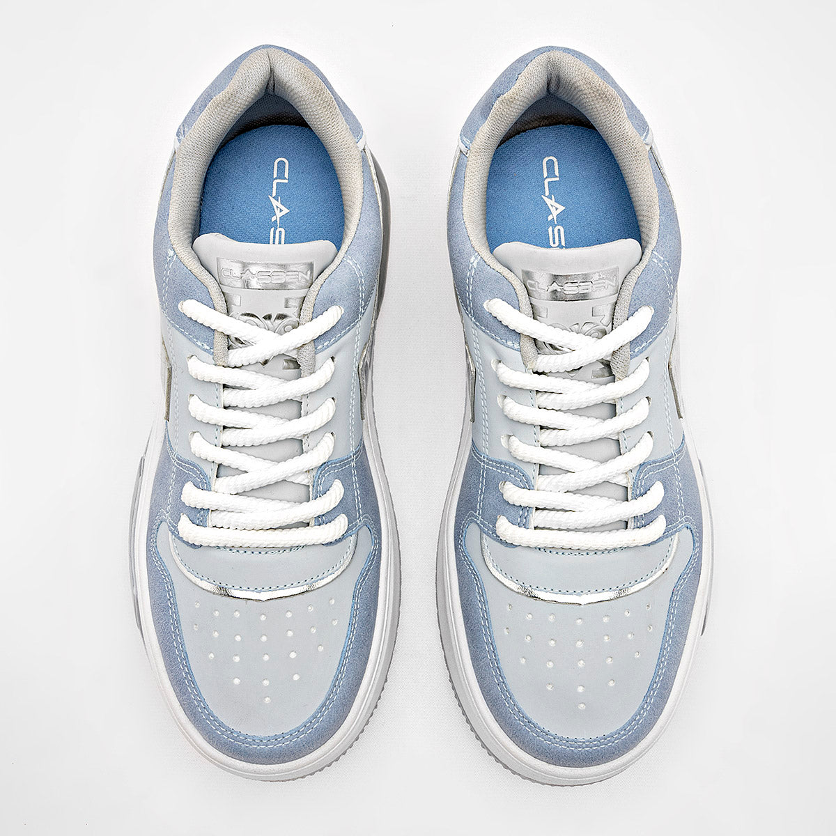 TENIS URBANO MUJER CLASBEN AMAZON AZUL PLATA