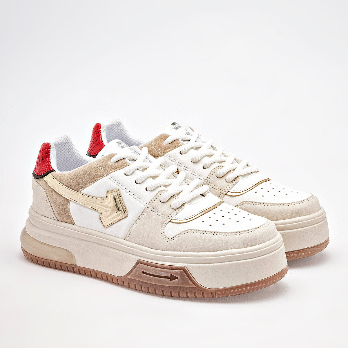 TENIS URBANO MUJER CLASBEN AMAZON BEIGE MULTICOLOR