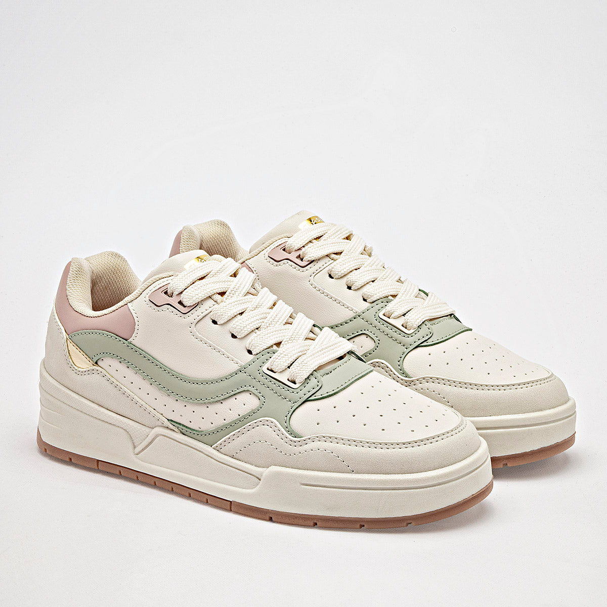 TENIS URBANO MUJER CLASBEN MIKA LATE VERDE ROSA