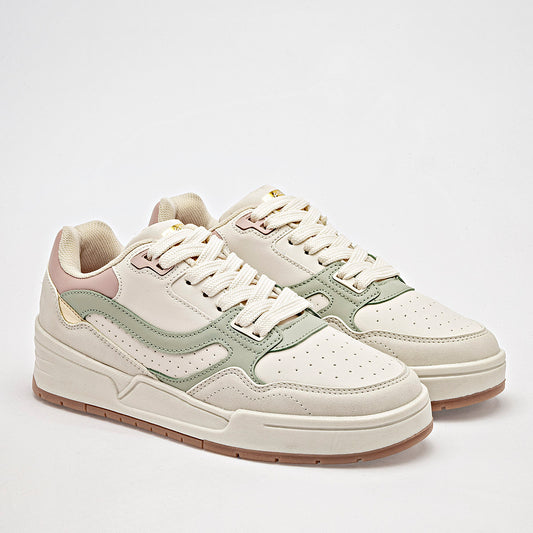 TENIS URBANO MUJER CLASBEN MIKA LATE VERDE ROSA