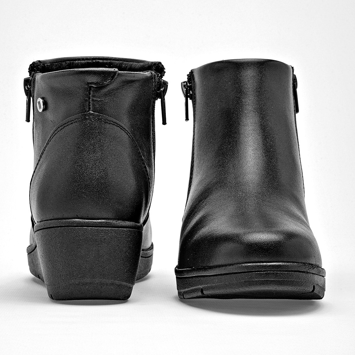 Botin Casual Piel Mujer Epidemia 353 Negro Plataforma 4 Cm