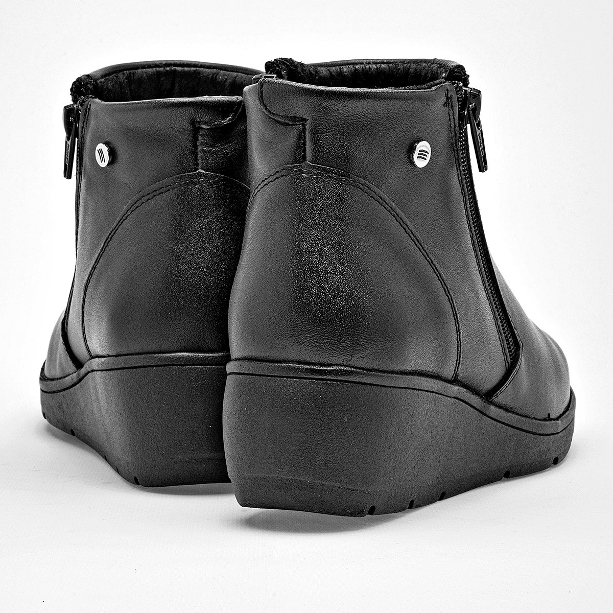Botin Casual Piel Mujer Epidemia 353 Negro Plataforma 4 Cm