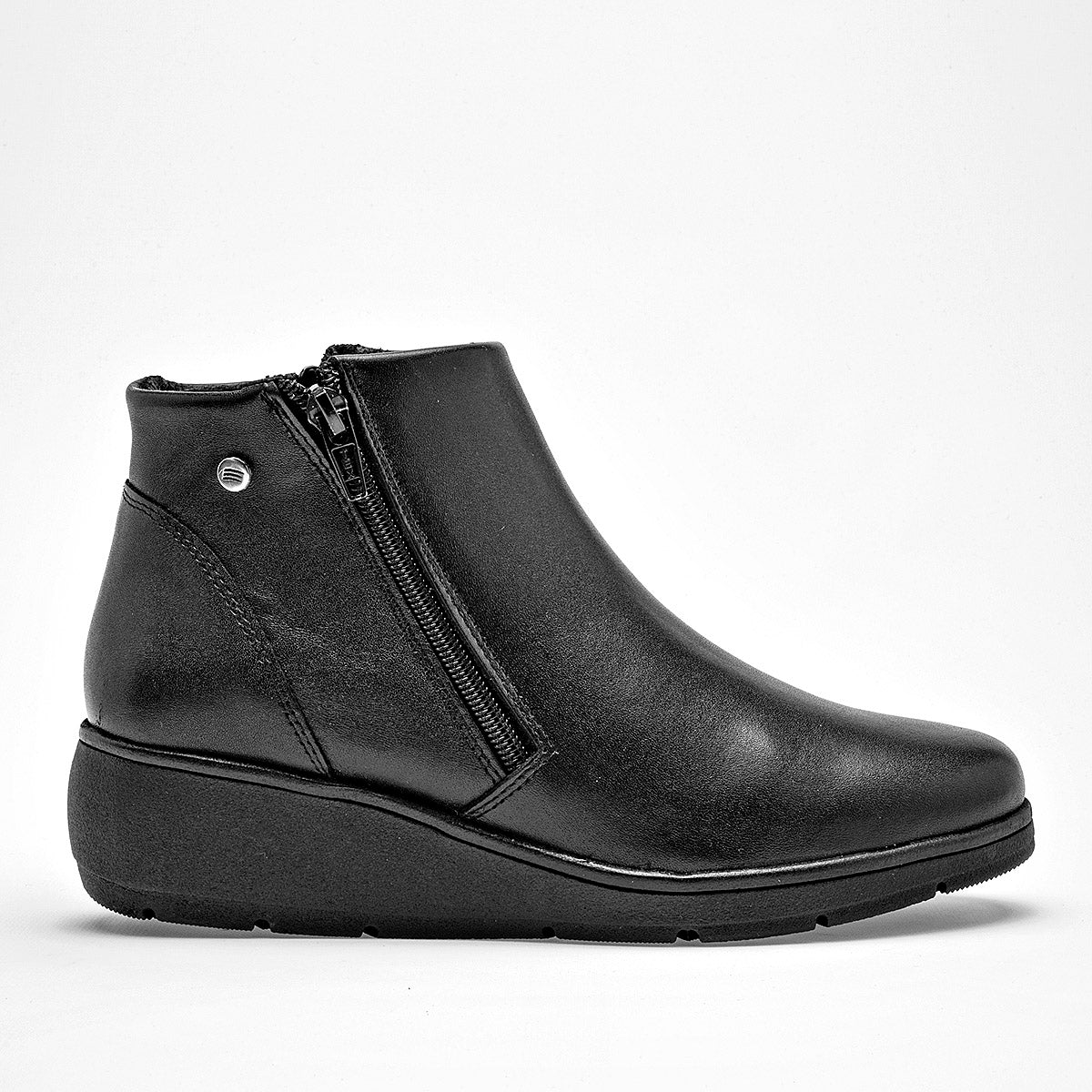 Botin Casual Piel Mujer Epidemia 353 Negro Plataforma 4 Cm