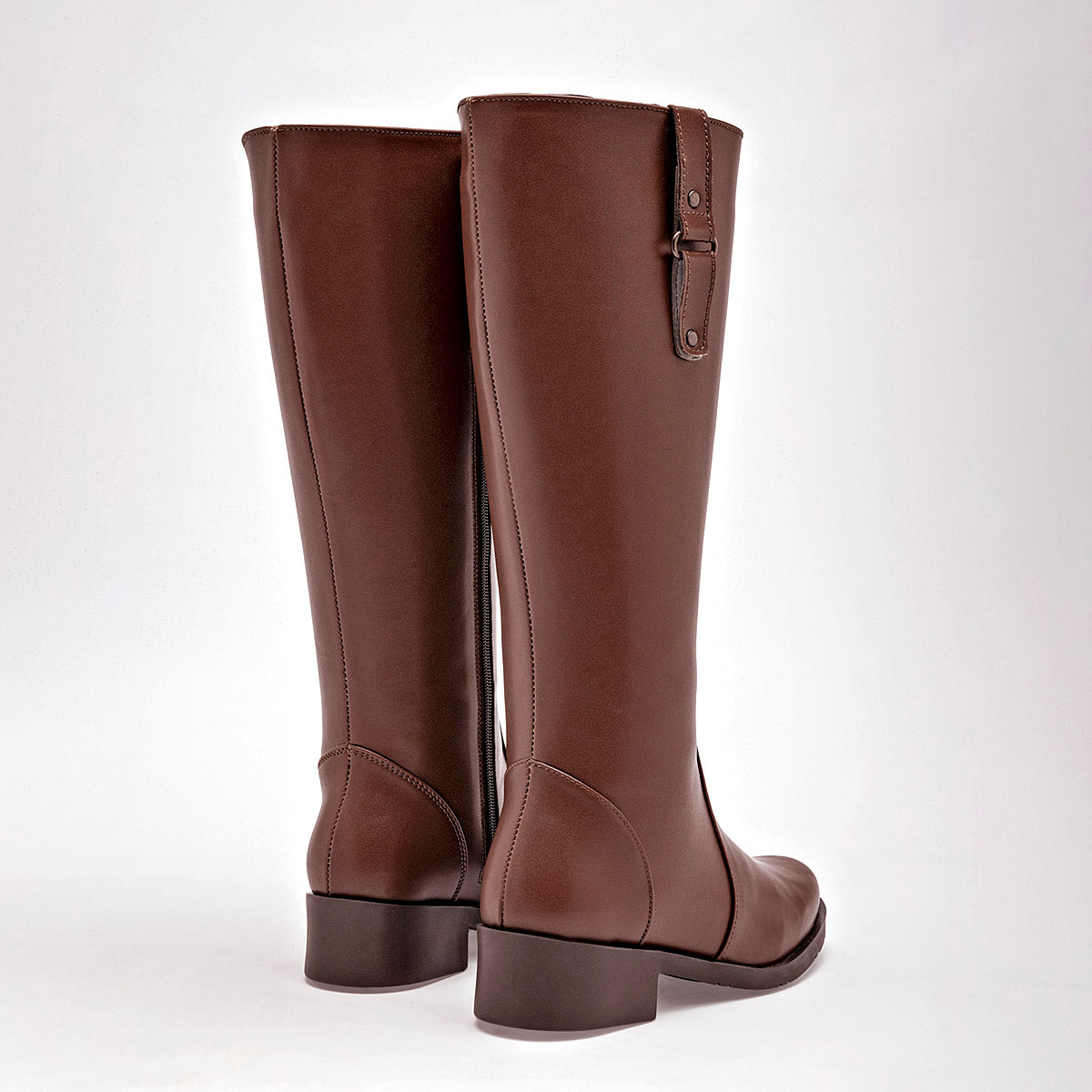 Bota Larga Giselle Para Mujer 5804 Color Cafe Tacon4 Tubo 37