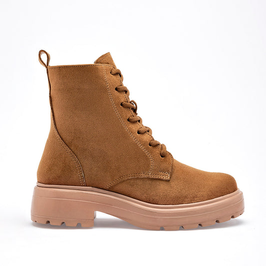 Bota Casual Green Love Mujer 95110 Camel Tacon 4 Cm