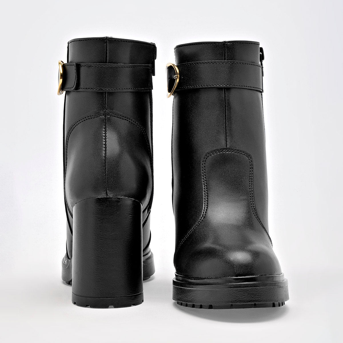 Botin Casual Green Love Mujer 95235 Negro Tacon 8 Cm