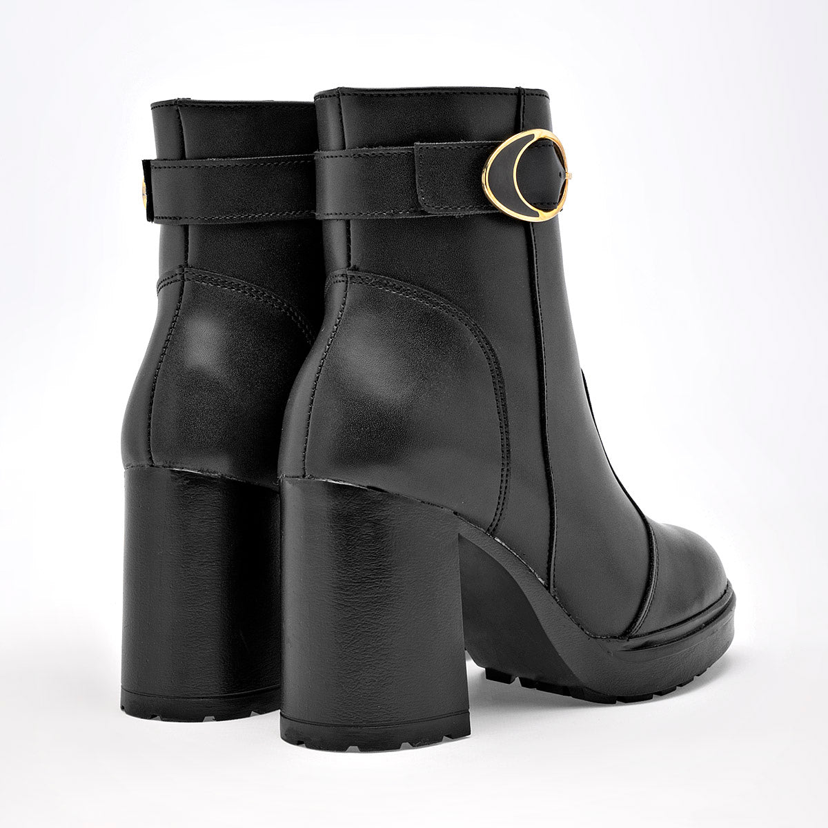 Botin Casual Green Love Mujer 95235 Negro Tacon 8 Cm