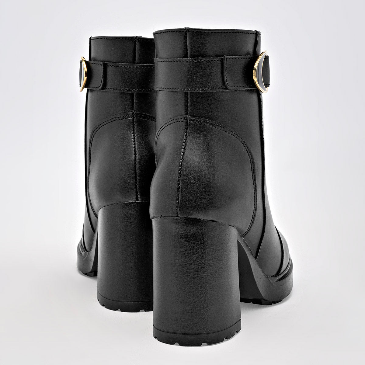Botin Casual Green Love Mujer 95235 Negro Tacon 8 Cm