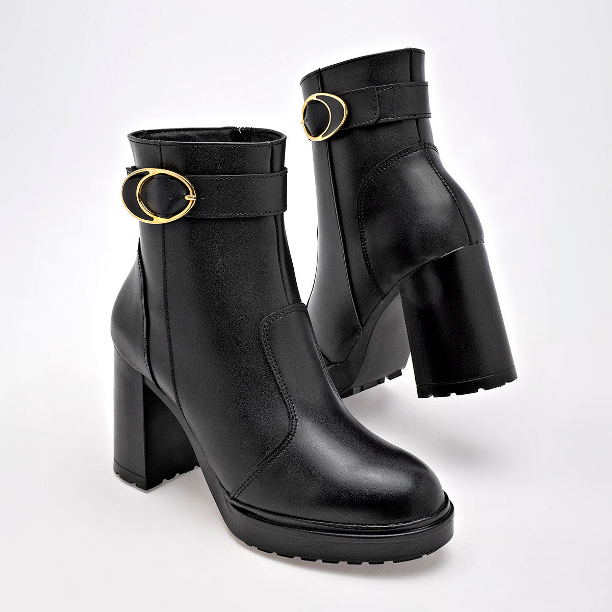 Botin Casual Green Love Mujer 95235 Negro Tacon 8 Cm