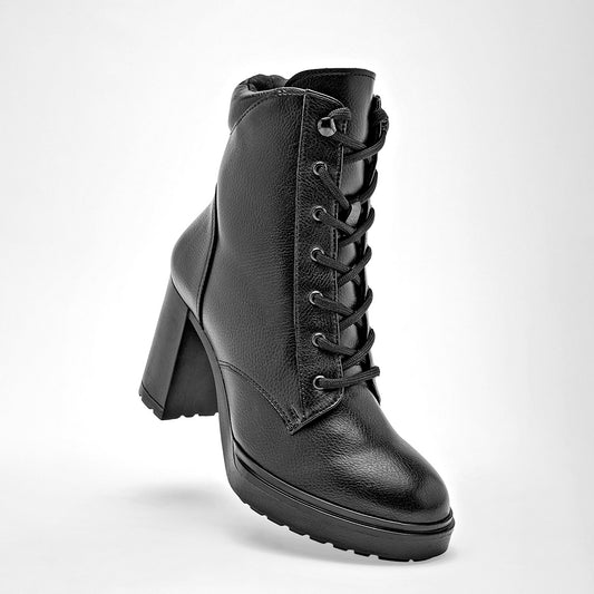 Botin Casual Green Love Mujer 95234 Negro Tacon 8 Cm