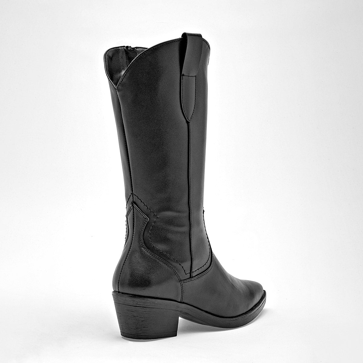 Bota Larga Green Love Para Mujer 95270 Negro Tacon 5 Tubo 27