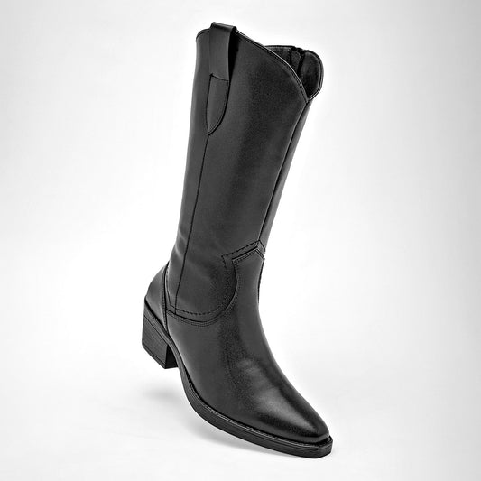 Bota Larga Green Love Para Mujer 95270 Negro Tacon 5 Tubo 27