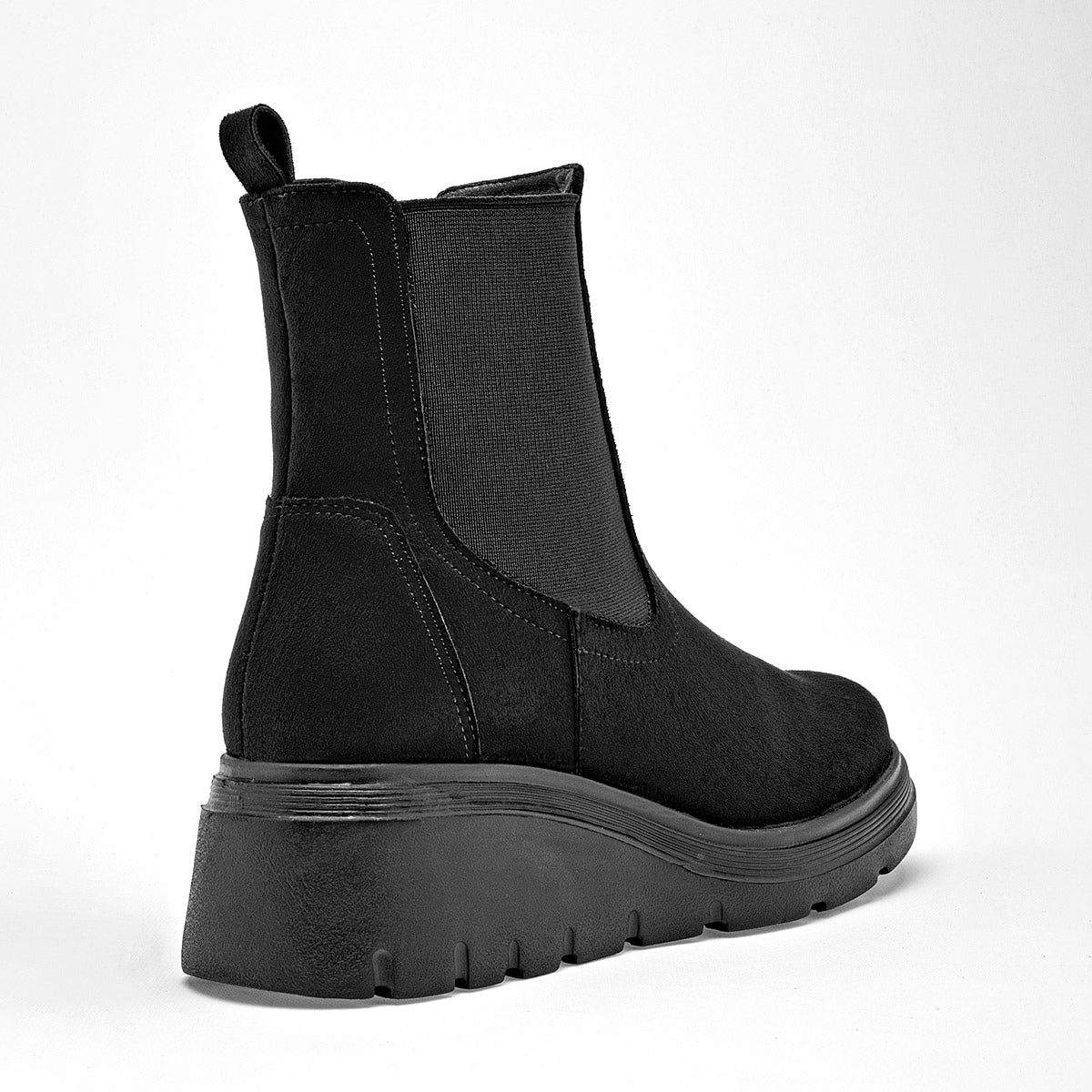 Bota Casual Green Love Mujer 95291 Negro Plataforma 5 Cm