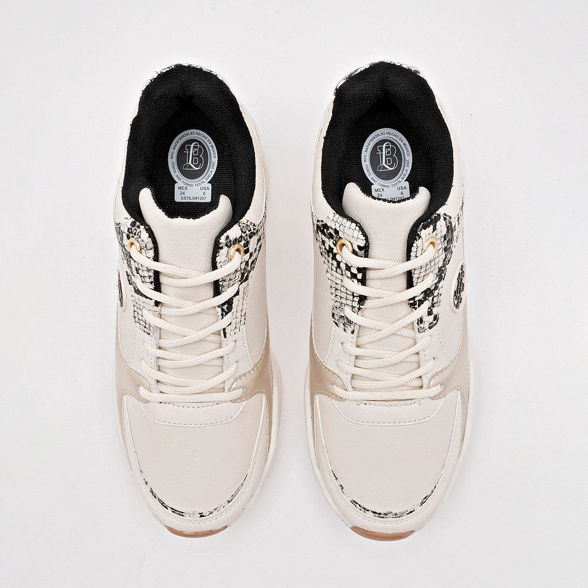 TENIS URBANO MUJER LADY BROOKE 2013 LATE ORO NEGRO