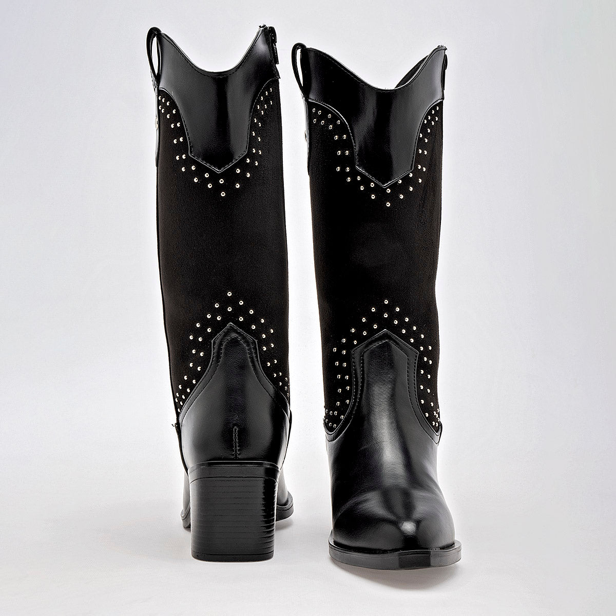 Bota vaquera moramora para mujer 1107580 negro tacon 7cm tubobo 28 Cm