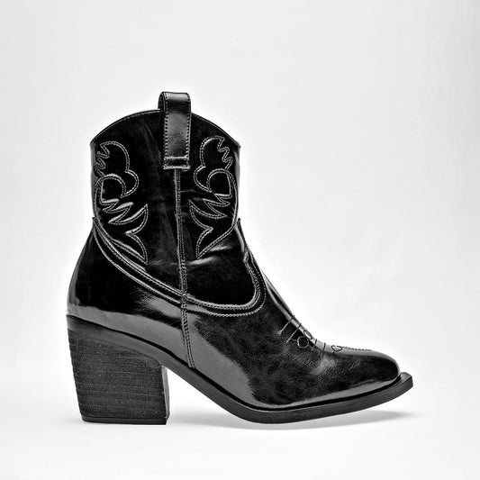 Bota Vaquera Lady One Ca7511 Negro Tacon 7 Cm Tubo 12 Cm