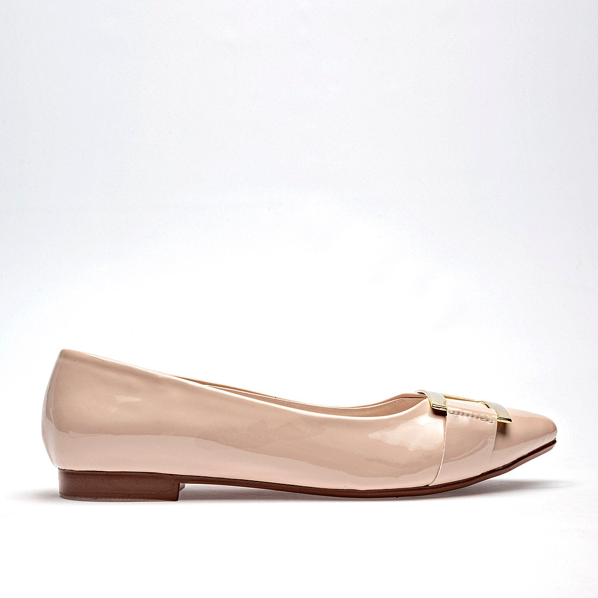 Flats Casuales Charol Lady One Mujer Ls3710 Beige