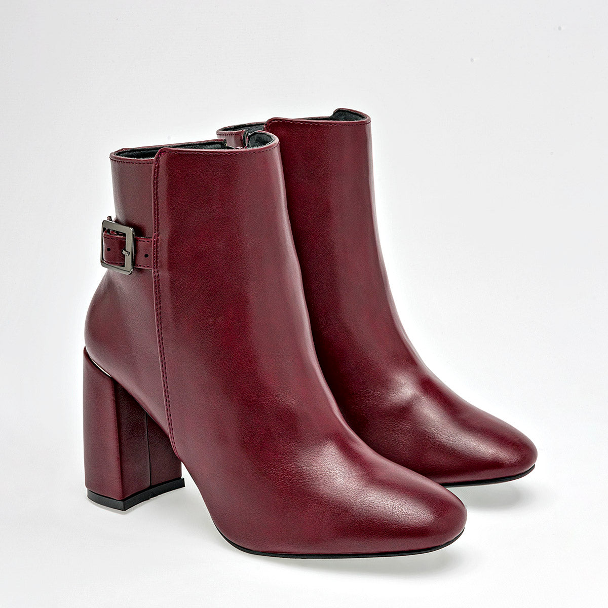 Botin Casual Lady Paulina Mujer 10508 Vino Tacon 9 Cm