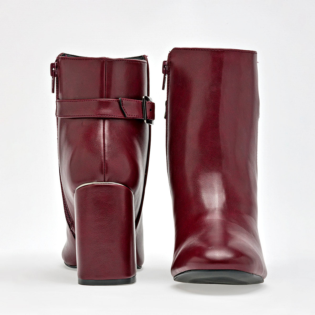 Botin Casual Lady Paulina Mujer 10508 Vino Tacon 9 Cm