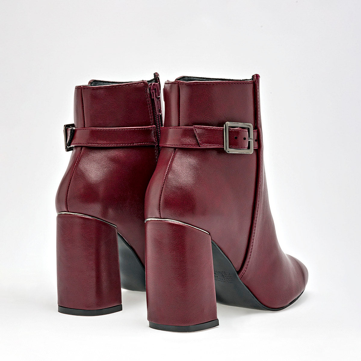Botin Casual Lady Paulina Mujer 10508 Vino Tacon 9 Cm