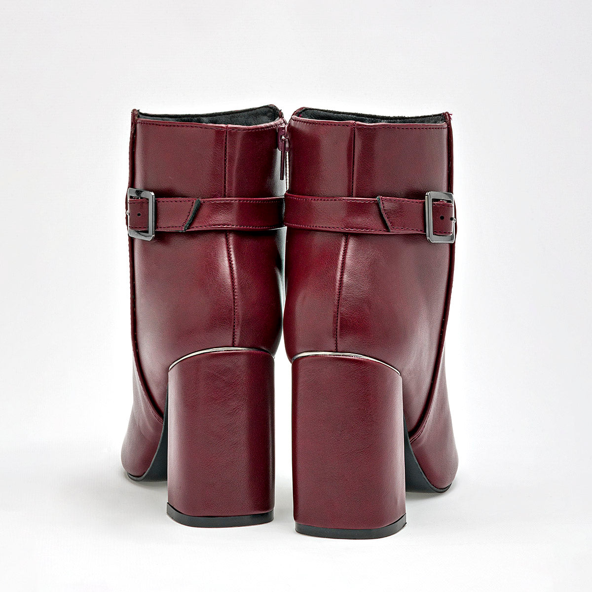 Botin Casual Lady Paulina Mujer 10508 Vino Tacon 9 Cm