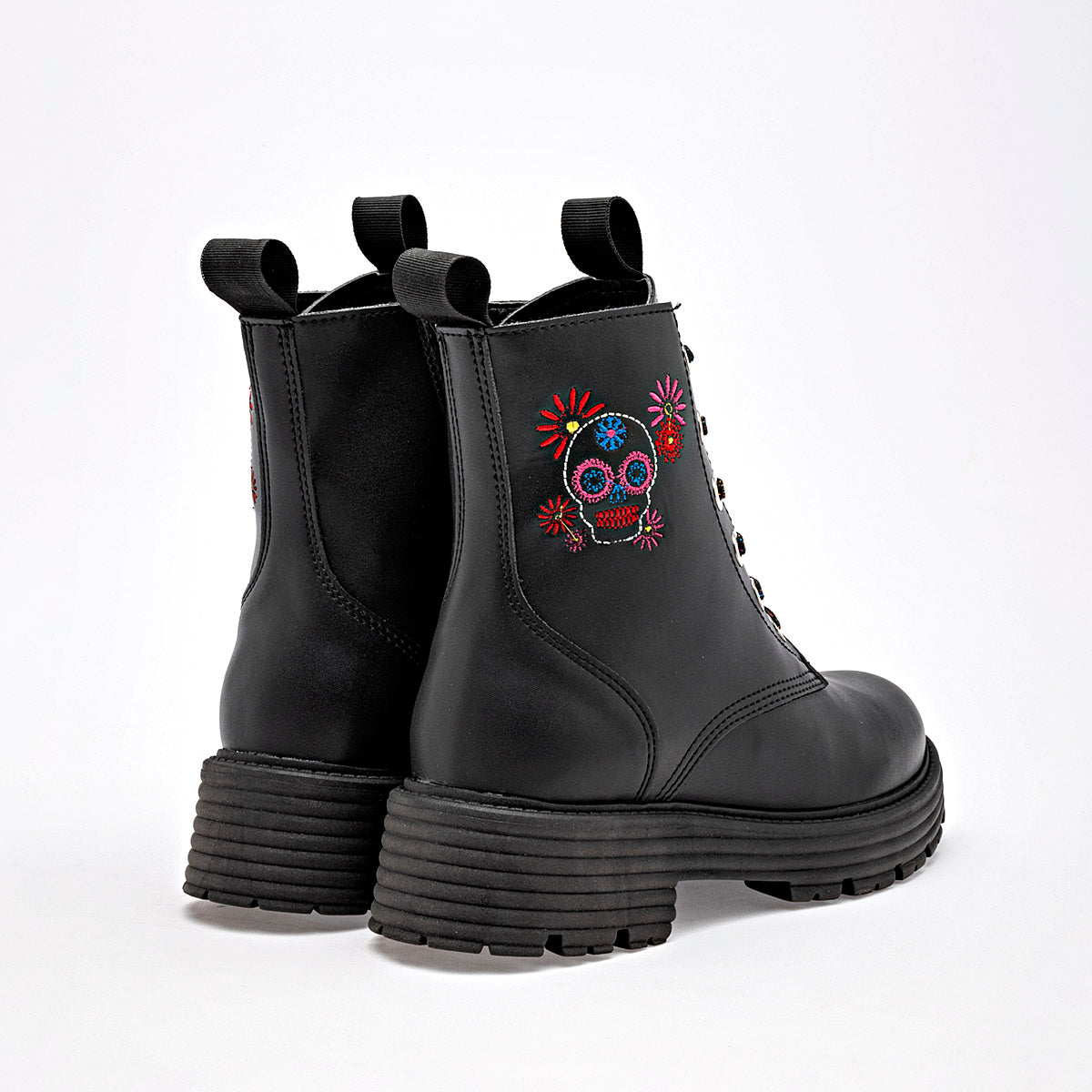 Botin Casual Mora Tierra Mujer Minia Negro Tacon 4 Cm