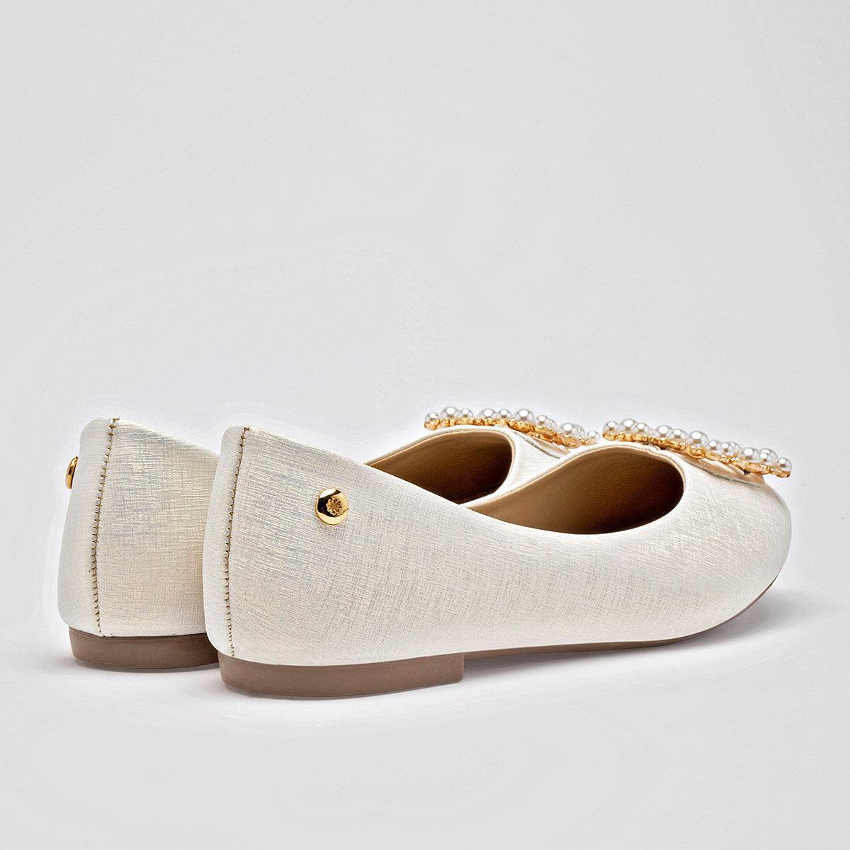 Flats Casuales Moramora Mujer Connie Beige Nacarado