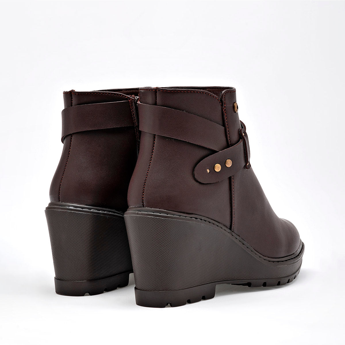 Botin Casual Mujer Moramora Masha Cafe Plataforma 8 Cm