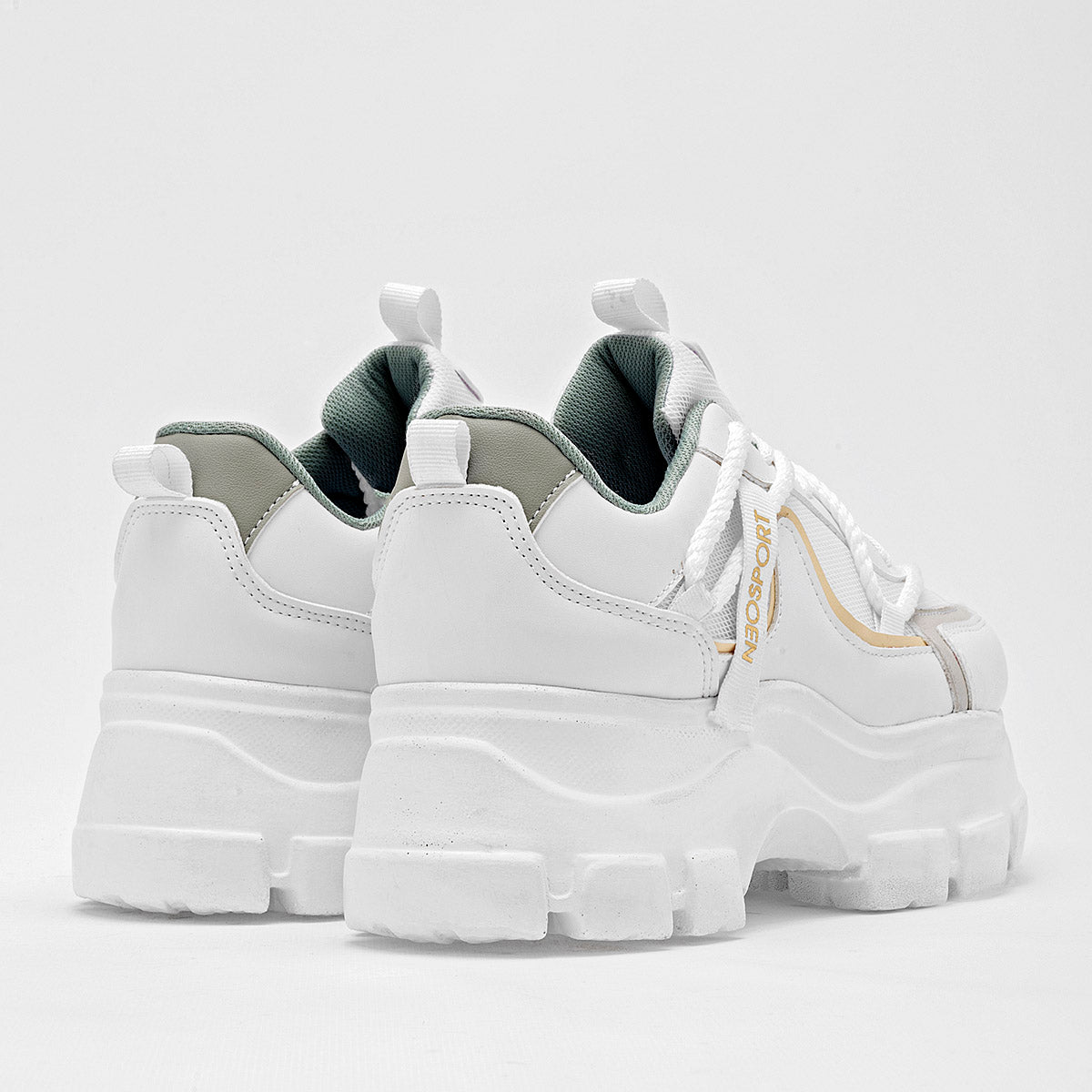 TENIS URBANO MUJER NEOSPORT 2244 BLANCO VERDE