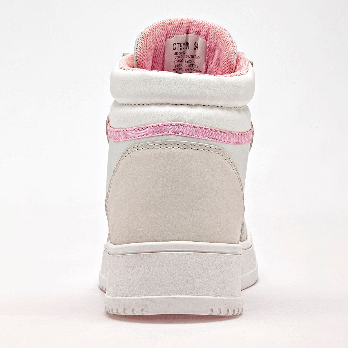TENIS URBANO MUJER NEWK CT5001 BLANCO ROSA