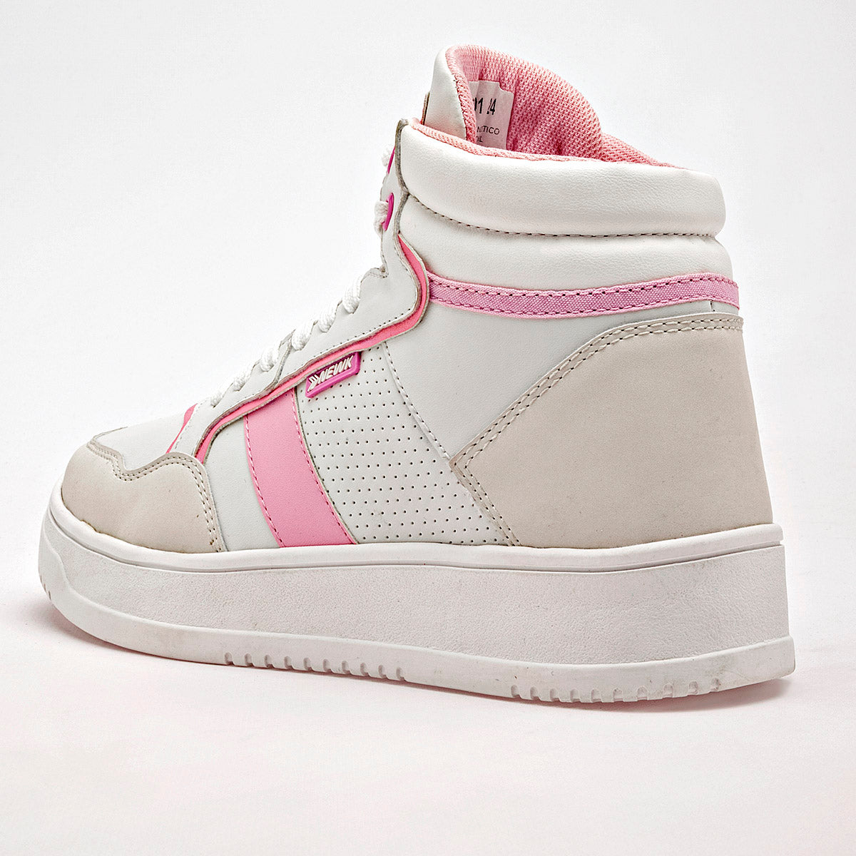 TENIS URBANO MUJER NEWK CT5001 BLANCO ROSA