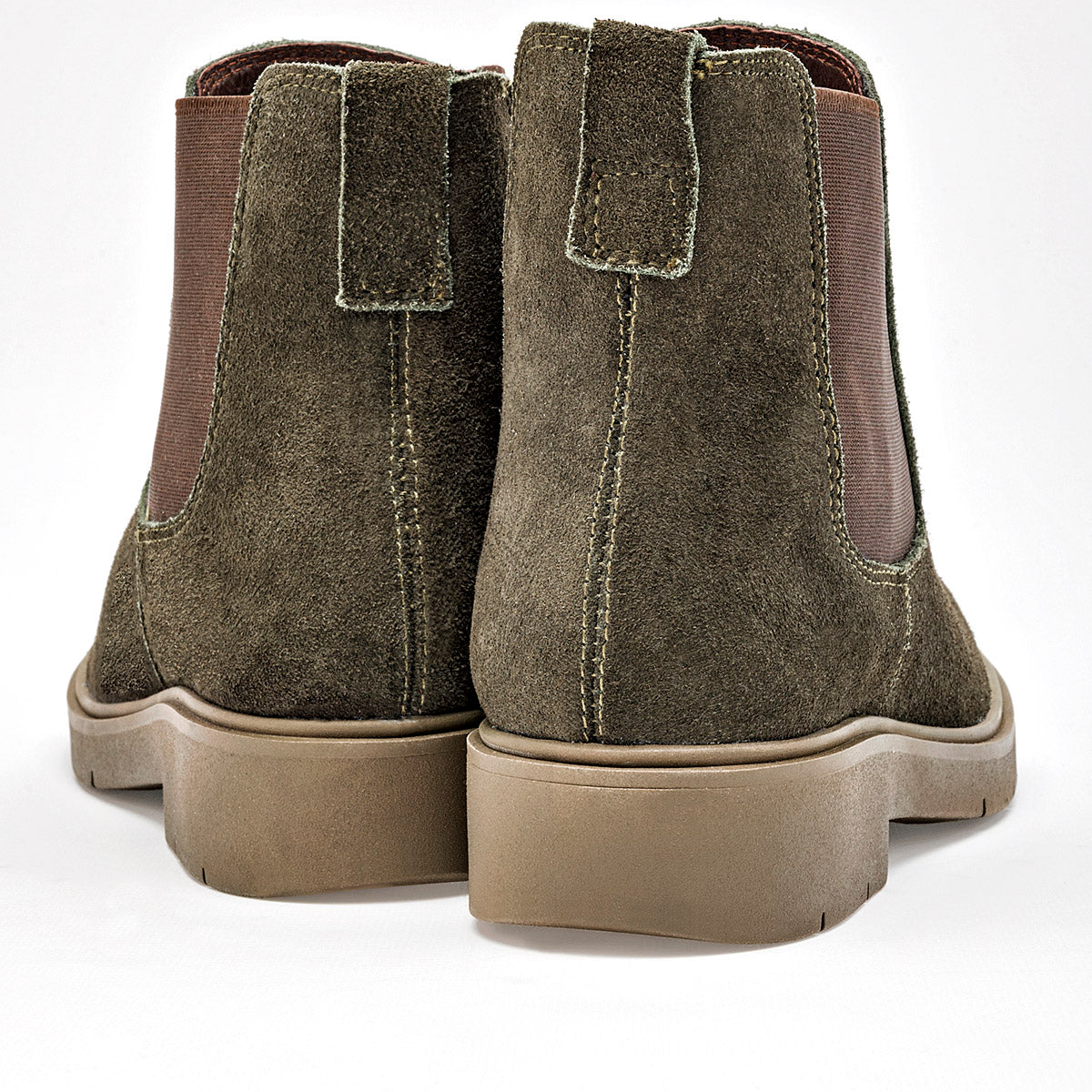Botin Casual Piel Mujer Moramora Faby Olivo Tubo 12 Cm