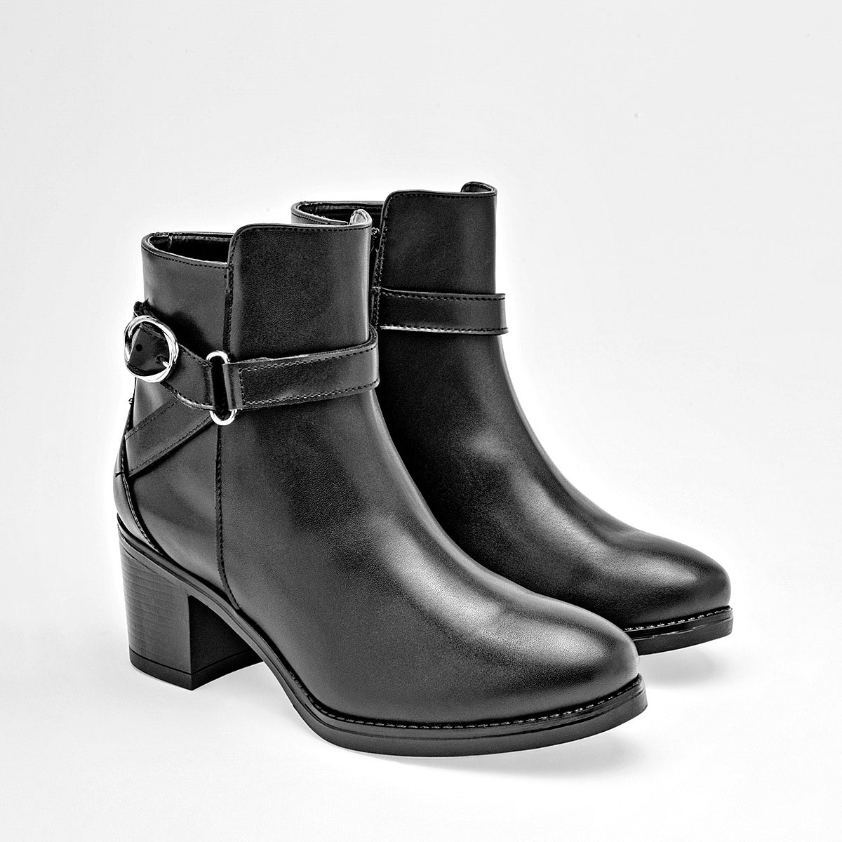 Botin Casual Taguesi Mujer 4530 Negro Tacon 7 Cm Tubo 12 Cm