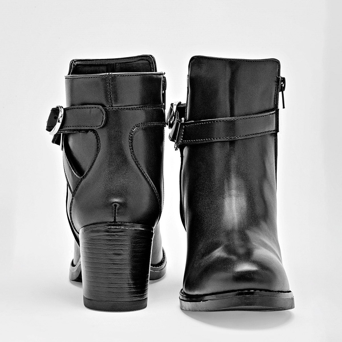 Botin Casual Taguesi Mujer 4530 Negro Tacon 7 Cm Tubo 12 Cm