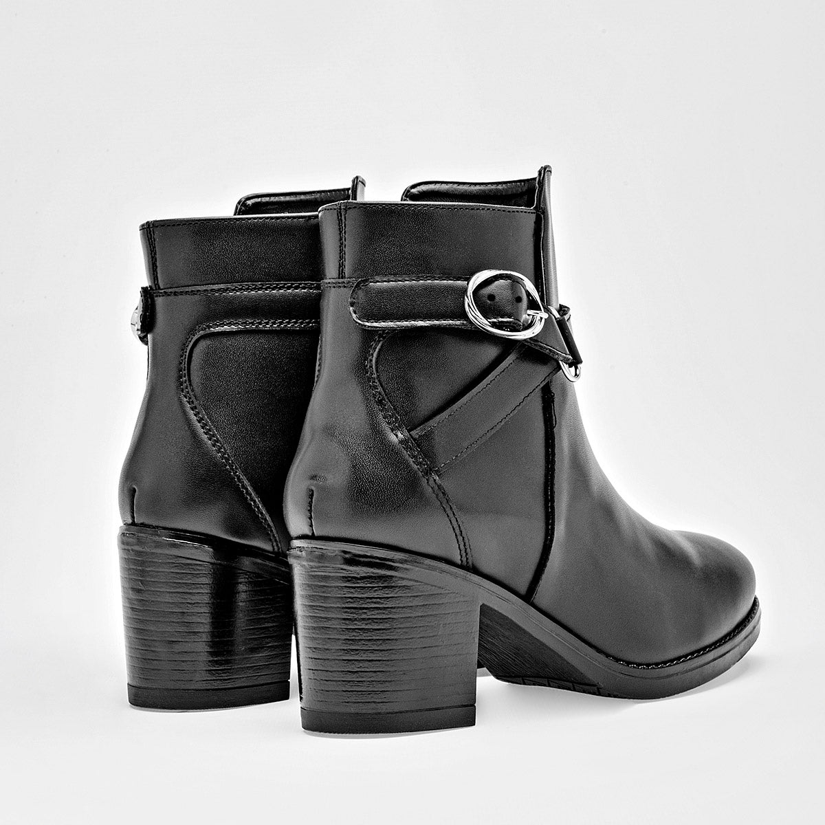 Botin Casual Taguesi Mujer 4530 Negro Tacon 7 Cm Tubo 12 Cm