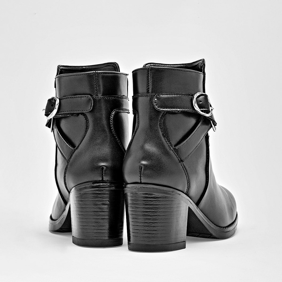 Botin Casual Taguesi Mujer 4530 Negro Tacon 7 Cm Tubo 12 Cm