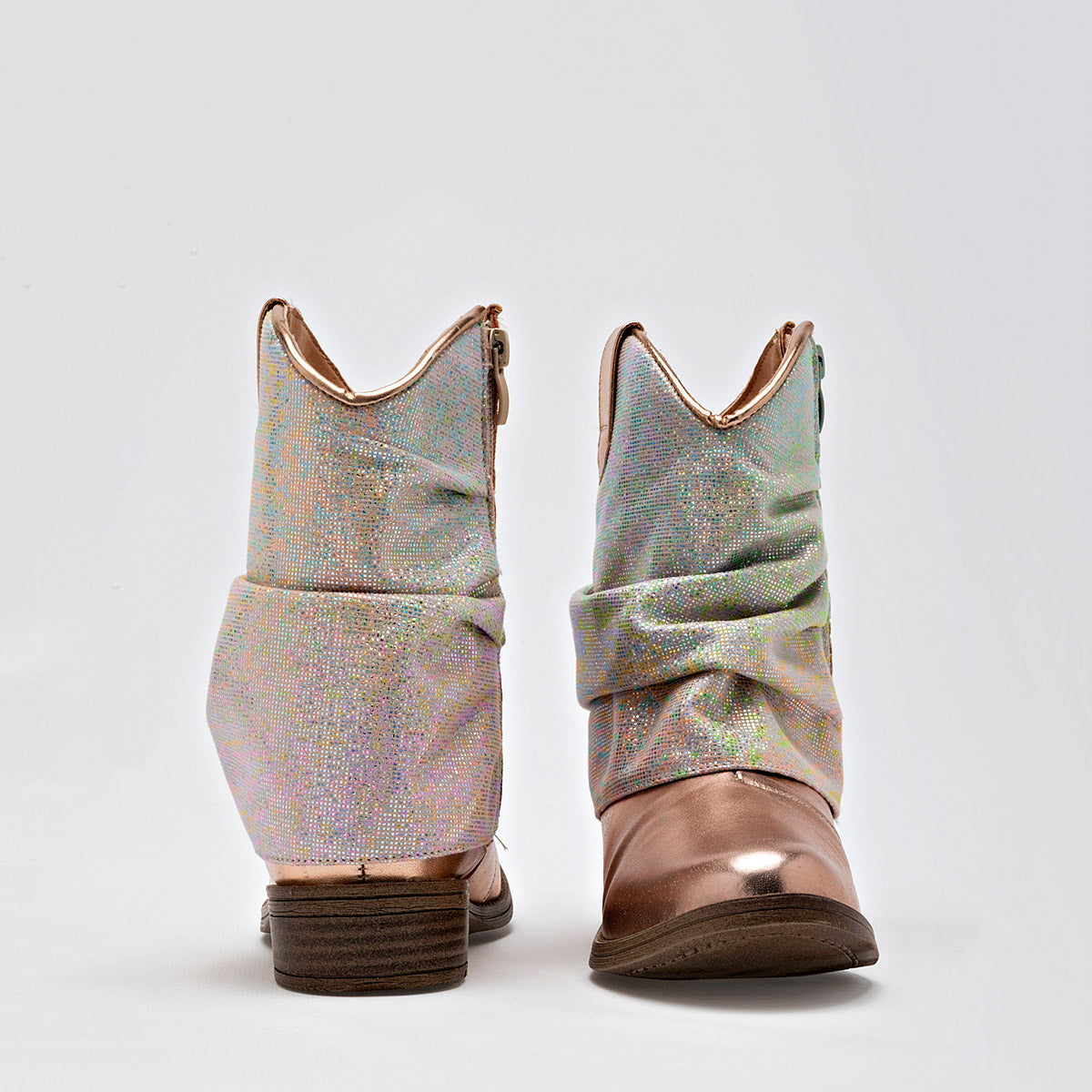 Bota Vaquera Vavito Niña Va990015s Oro Tubo 13 Cm