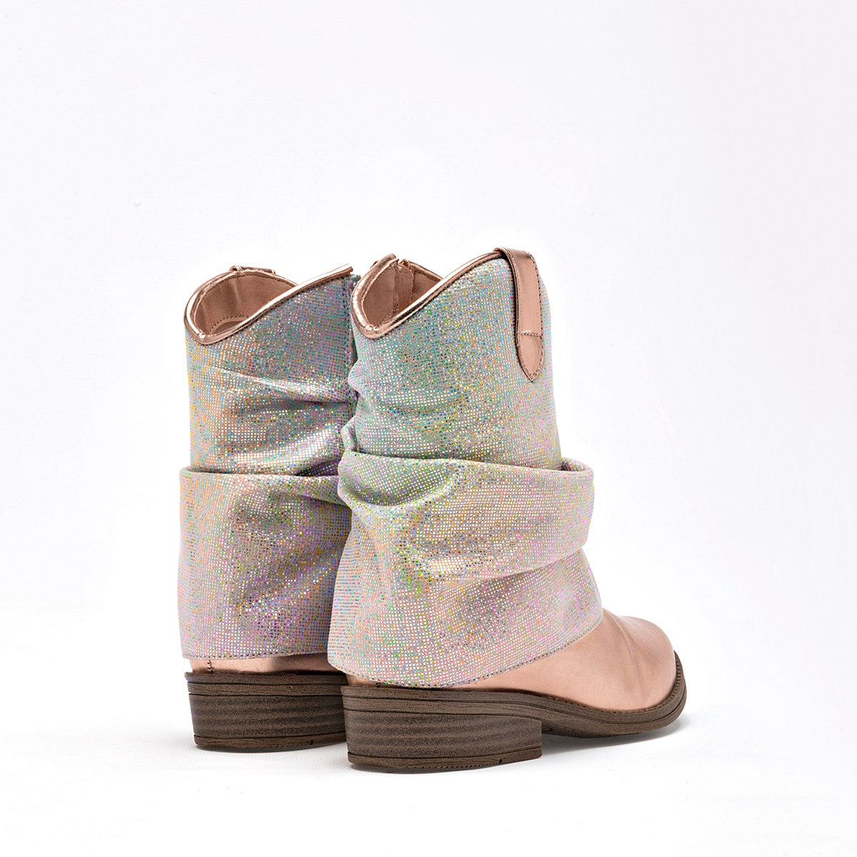 Bota Vaquera Vavito Niña Va990015s Oro Tubo 13 Cm
