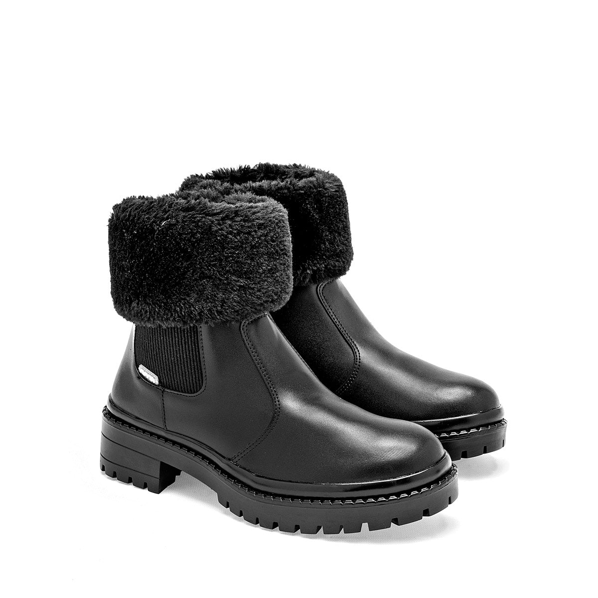 Botin Casual mujer Yuyin 25544 negro tacon 4cm tubo 11 cm