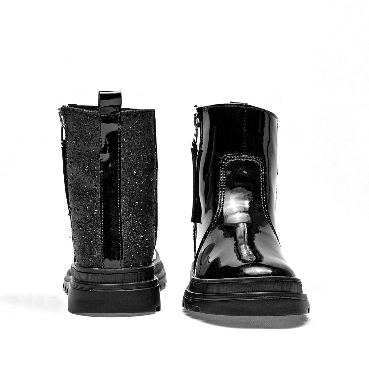 Botin Casual Yuyin Niña 25585 Negro Tubo 12 Cm