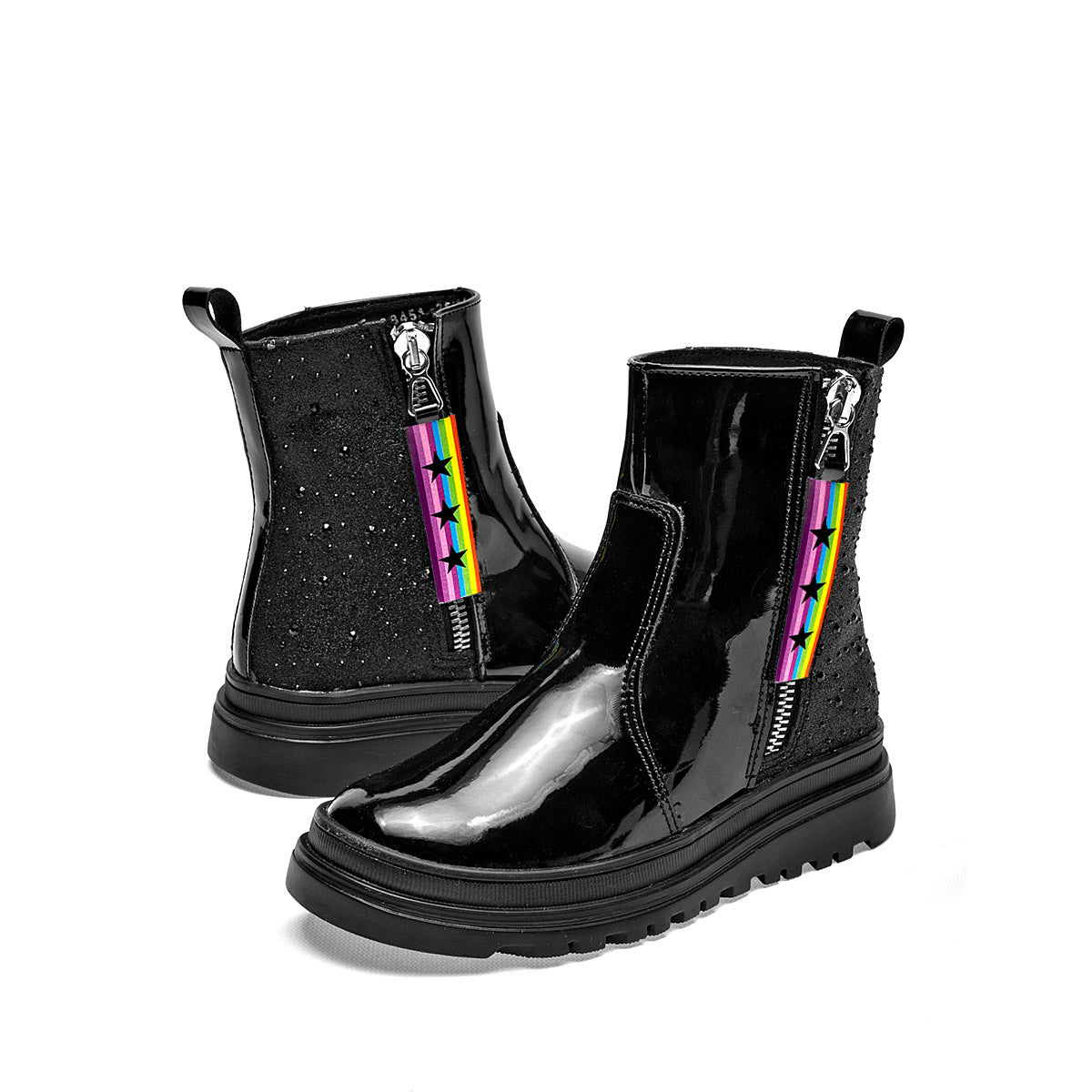 Botin Casual Yuyin Niña 25585 Negro Tubo 12 Cm