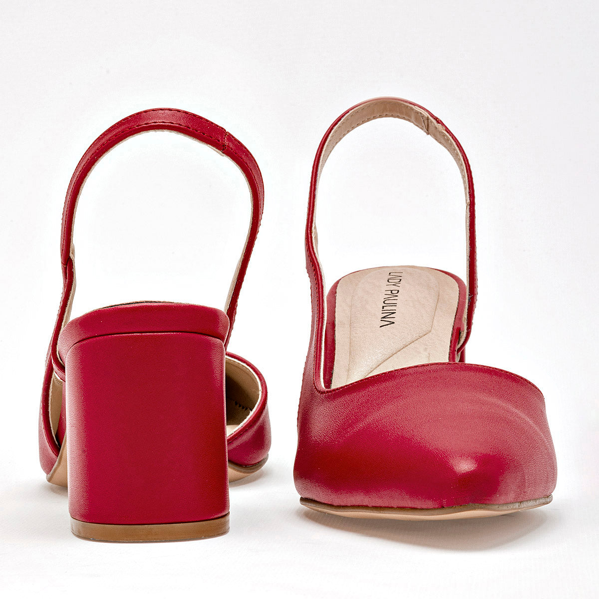 Zapatilla Casual Lady Paulina Mujer 16219 Rojo Tacon 7 Cm
