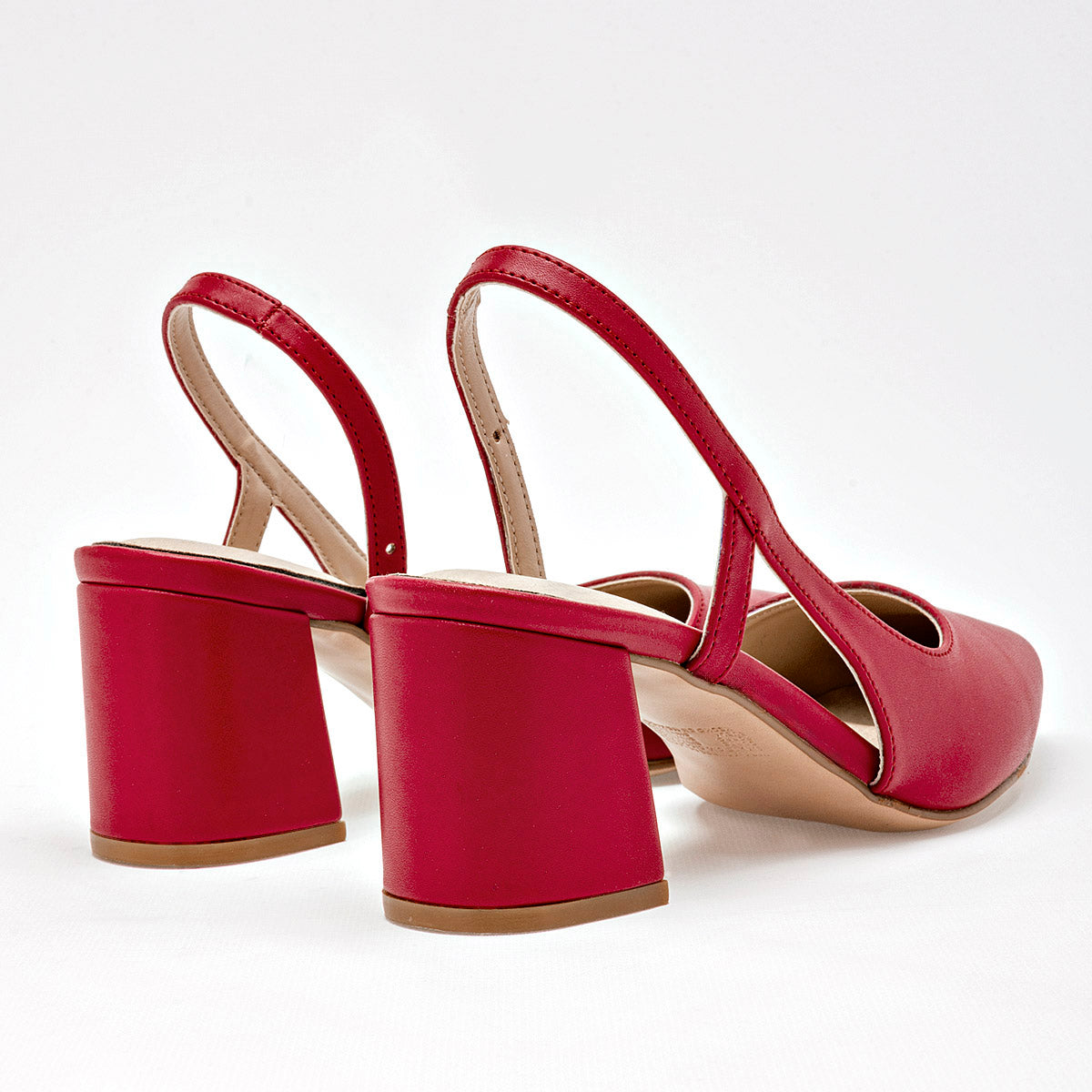 Zapatilla Casual Lady Paulina Mujer 16219 Rojo Tacon 7 Cm