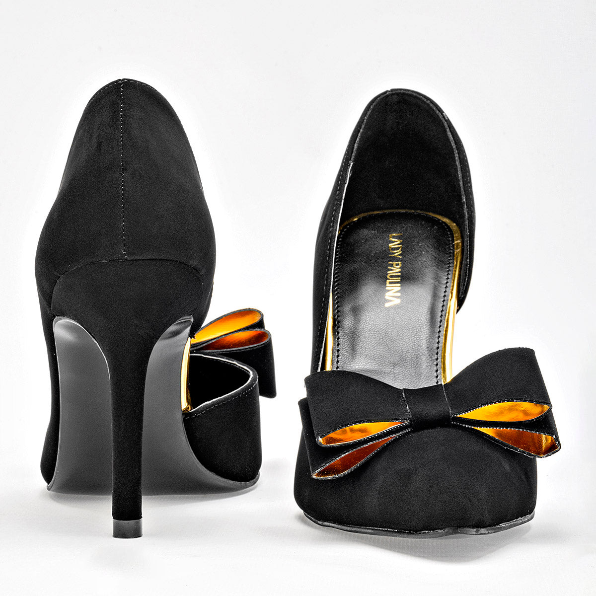 Zapatilla Csual Lady Paulina Mujer 28523 Negro Tacon 9 Cm