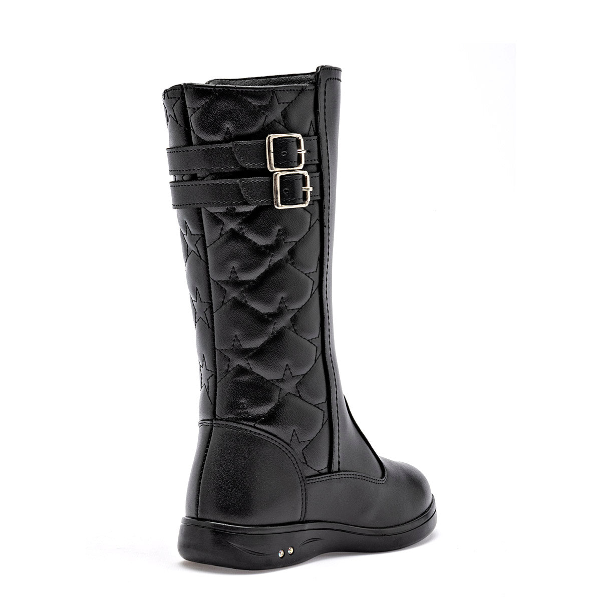 Bota Larga Niña Yuyin Para Mujer 25731 Color Negro Tubo23 Cm