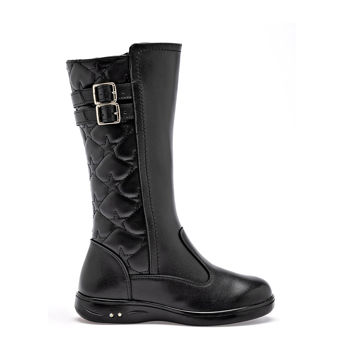 Bota Larga Niña Yuyin Para Mujer 25731 Color Negro Tubo23 Cm