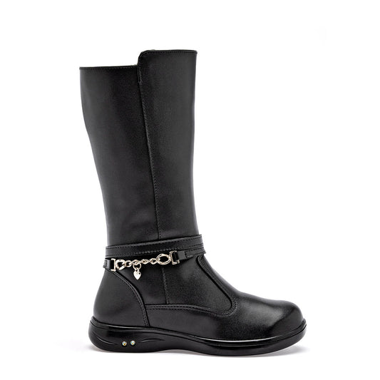 Bota Larga Para Niña 25733 Negro Tubo 23 Cm
