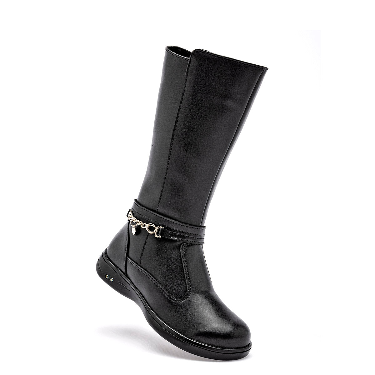 Bota Larga Para Niña 25733 Negro Tubo 23 Cm