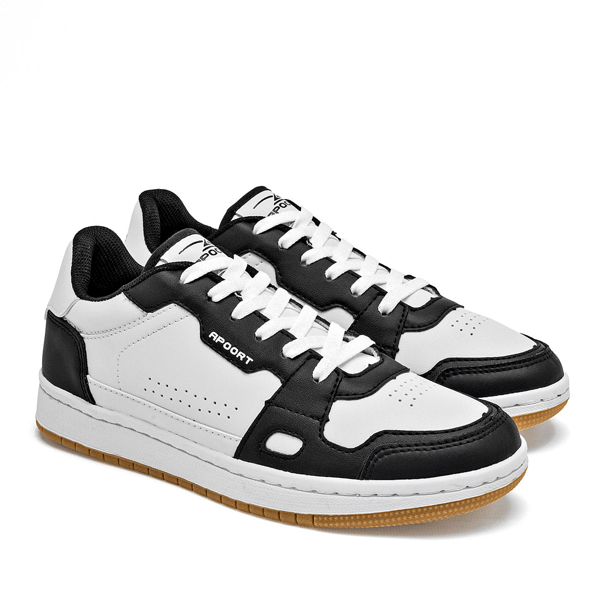 TENIS URBANO JUVENIL APOORT A5022 BLANCO NEGRO